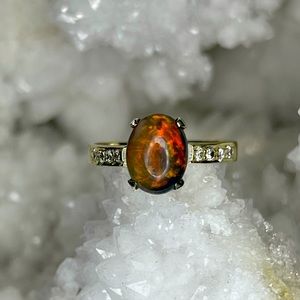 CLEARANCE-Black Opal Oval Ring